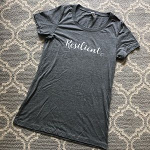 Resilient Grey Fitted T Shirt